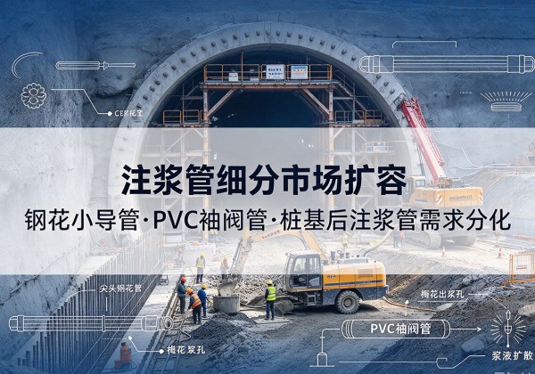 普定注浆管细分市场扩容，隧道钢花小导管、PVC 袖阀管、桩基后注浆管需求分化